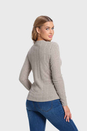 Polera Mujer Rib Camman Beige