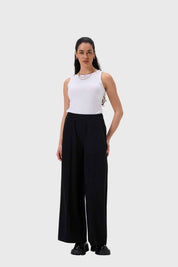 Pantalón Mujer Con Lazo Cintura Negro