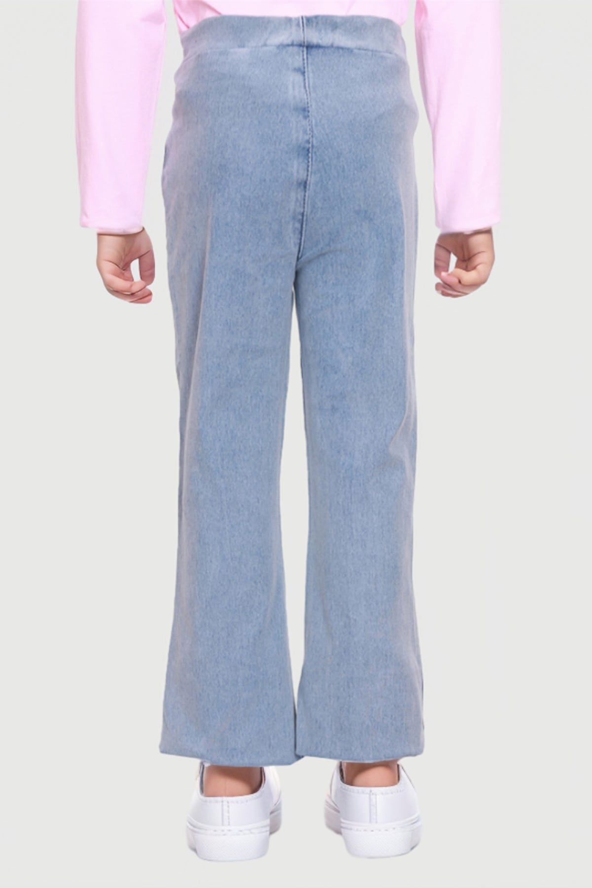 JEANS NIÑA FLARE LEGGINS CELESTE