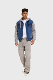 CHAQUETA HOMBRE CON GORRO AZUL CLARO I