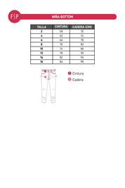 JEANS NIÑA FLARE CARGO AZUL VII FSP