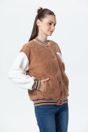 Chaqueta Mujer Bomber Camel