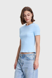 POLERA MUJER RIP CROP LISA CELESTE