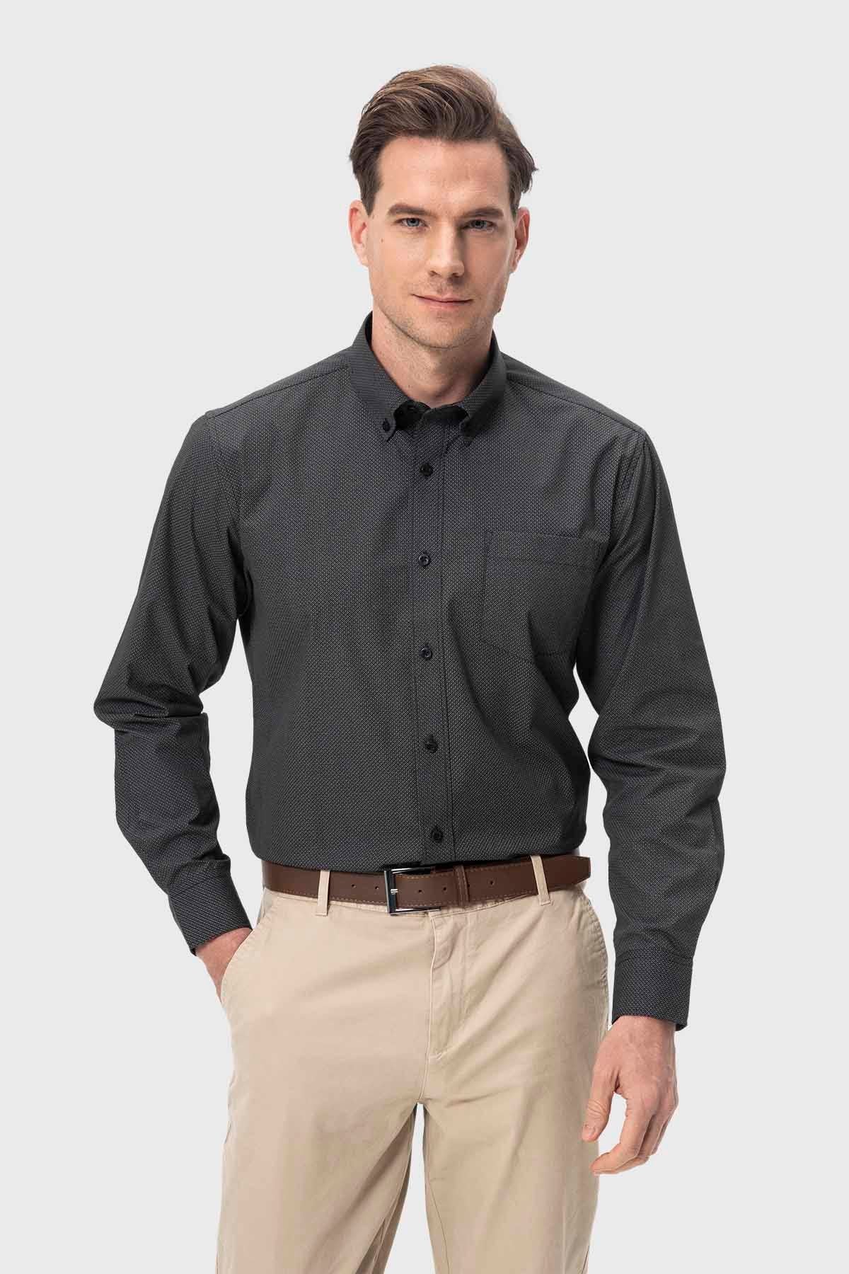 Camisa Hombre Mini Print Marengo