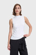 Polera Mujer Elasticada Crudo