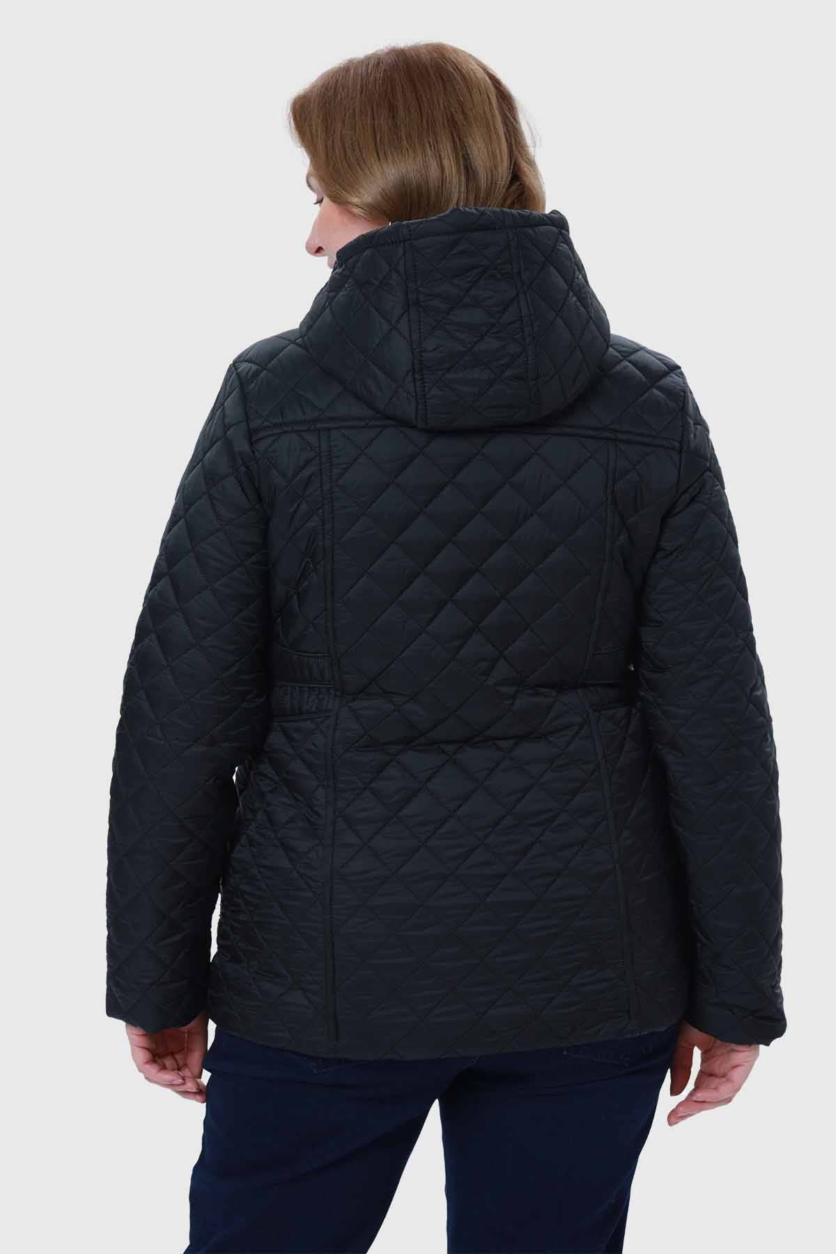 Parka Mujer Con Bolsillo Negro