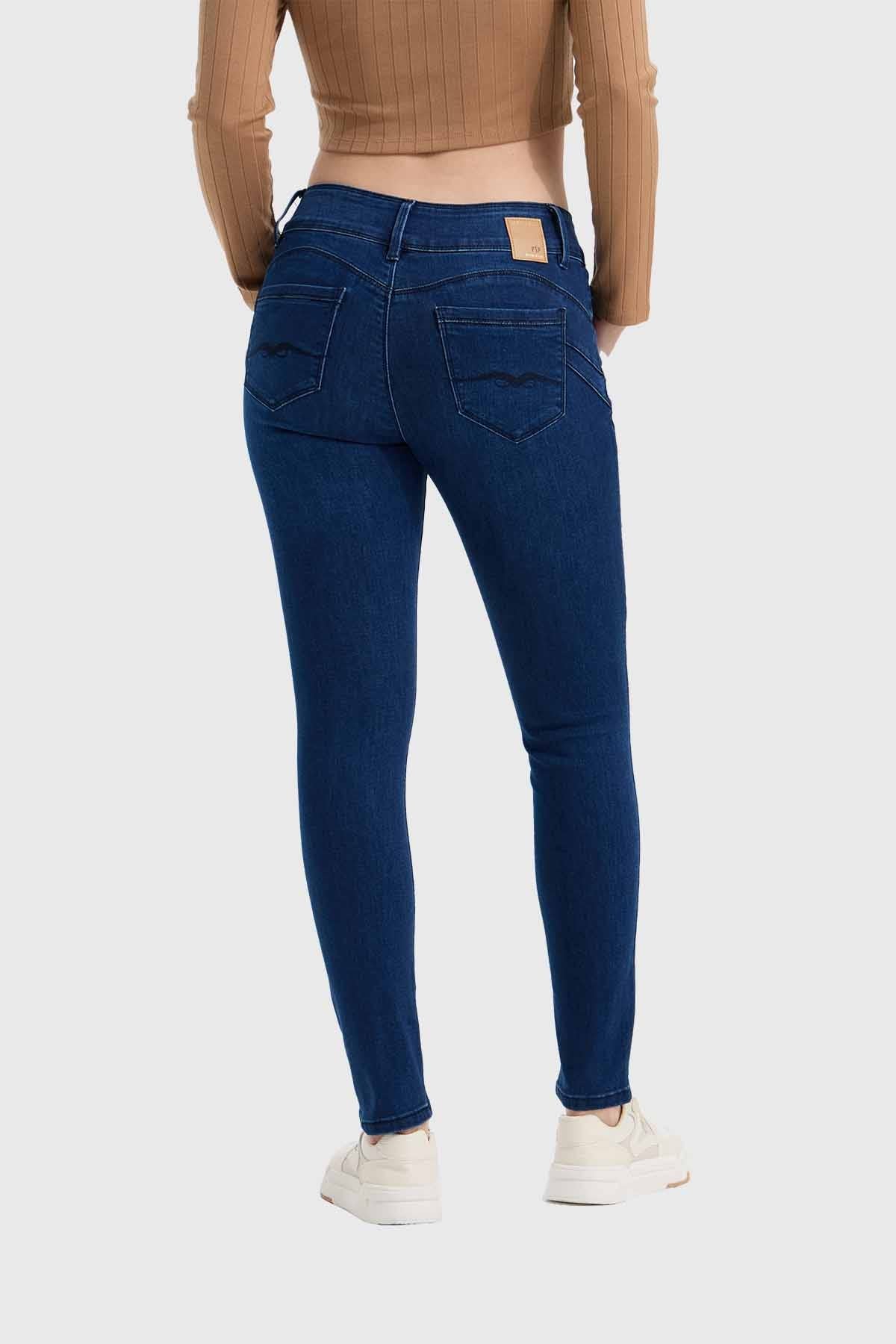 Jeans Mujer Kim Skinny Azul