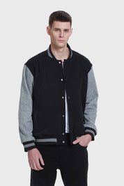 CHAQUETA HOMBRE CON APLICACIÓN JERSEY NEGRO I