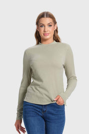 Polera Mujer Rib Verde