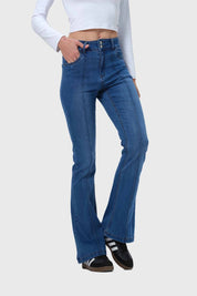 Jeans Mujer Flare Vale Azul