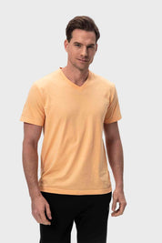 Polera Hombre Casual Básica Naranjo