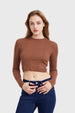 Sweater Mujer Crop Café