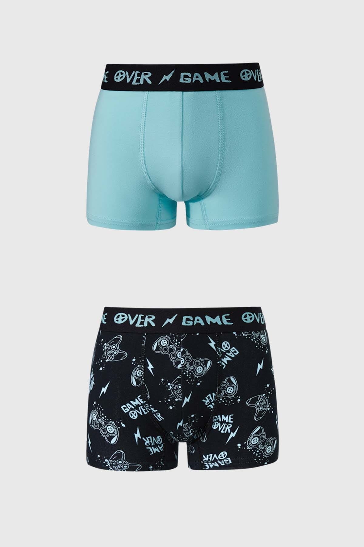 Boxer Niño Bipack Print Negro