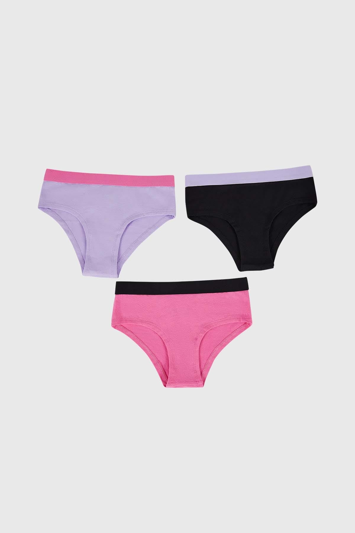 Calzón Niña Tripack Pantaleta Niña Fucsia