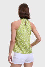 Blusa Mujer Escote Drapeado Verde