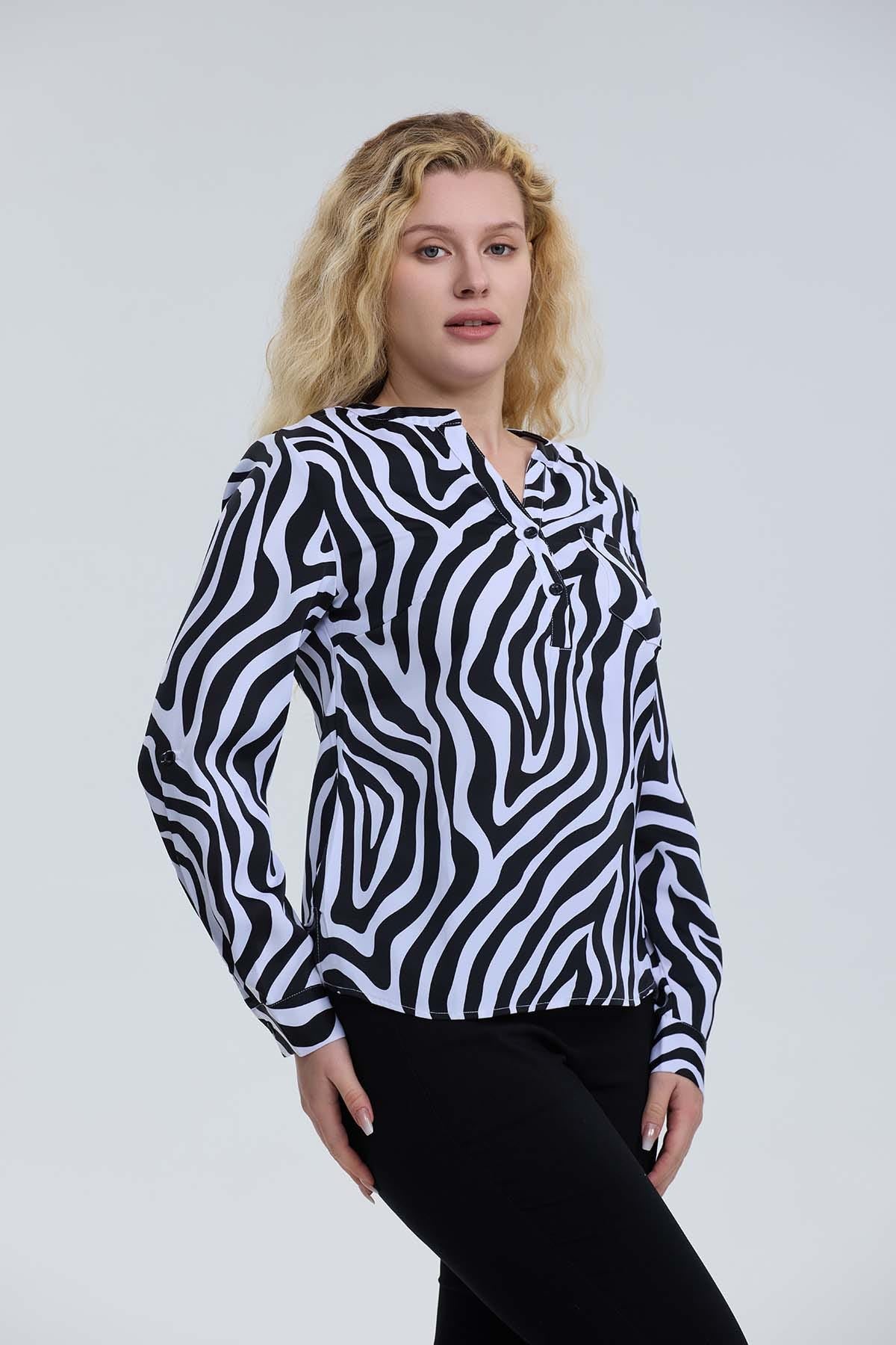 Blusa Mujer Satín Blanco
