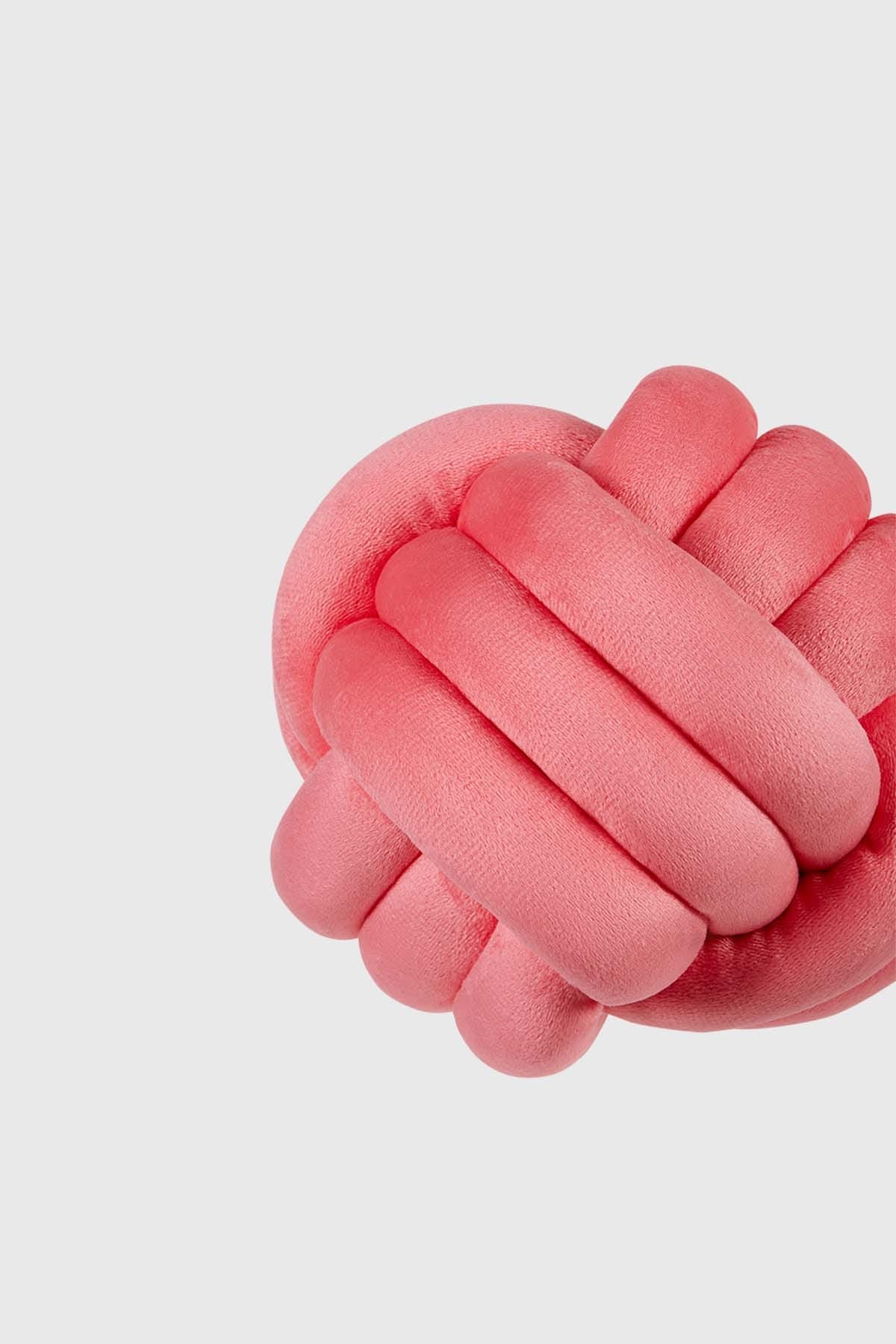COJÍN UNISEX VELVET NUDO CORAL