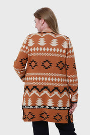 Sweater Mujer Abierto Camel