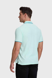 Polera Hombre Piqué Básica Aqua