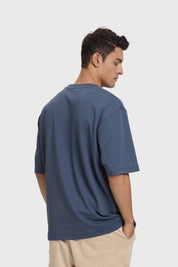 Polera Hombre Long Fit Básica Azul