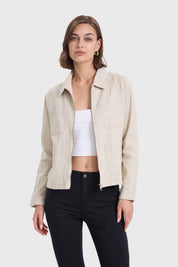 Chaqueta Mujer Gabardina Beige