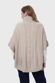 Sweater Mujer Poncho Beige
