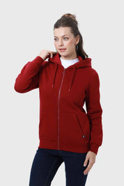 Polerón Mujer Hoodie Burdeo