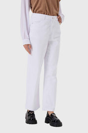 Pantalón Mujer Abotonado Blanco