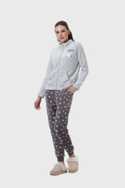 Pijama Mujer Polar Gris