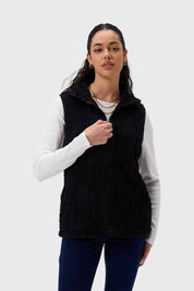 Polar Mujer Peludo Con Textura Negro