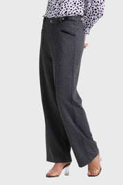 Pantalón Mujer Tiro Alto Sastrero Gris