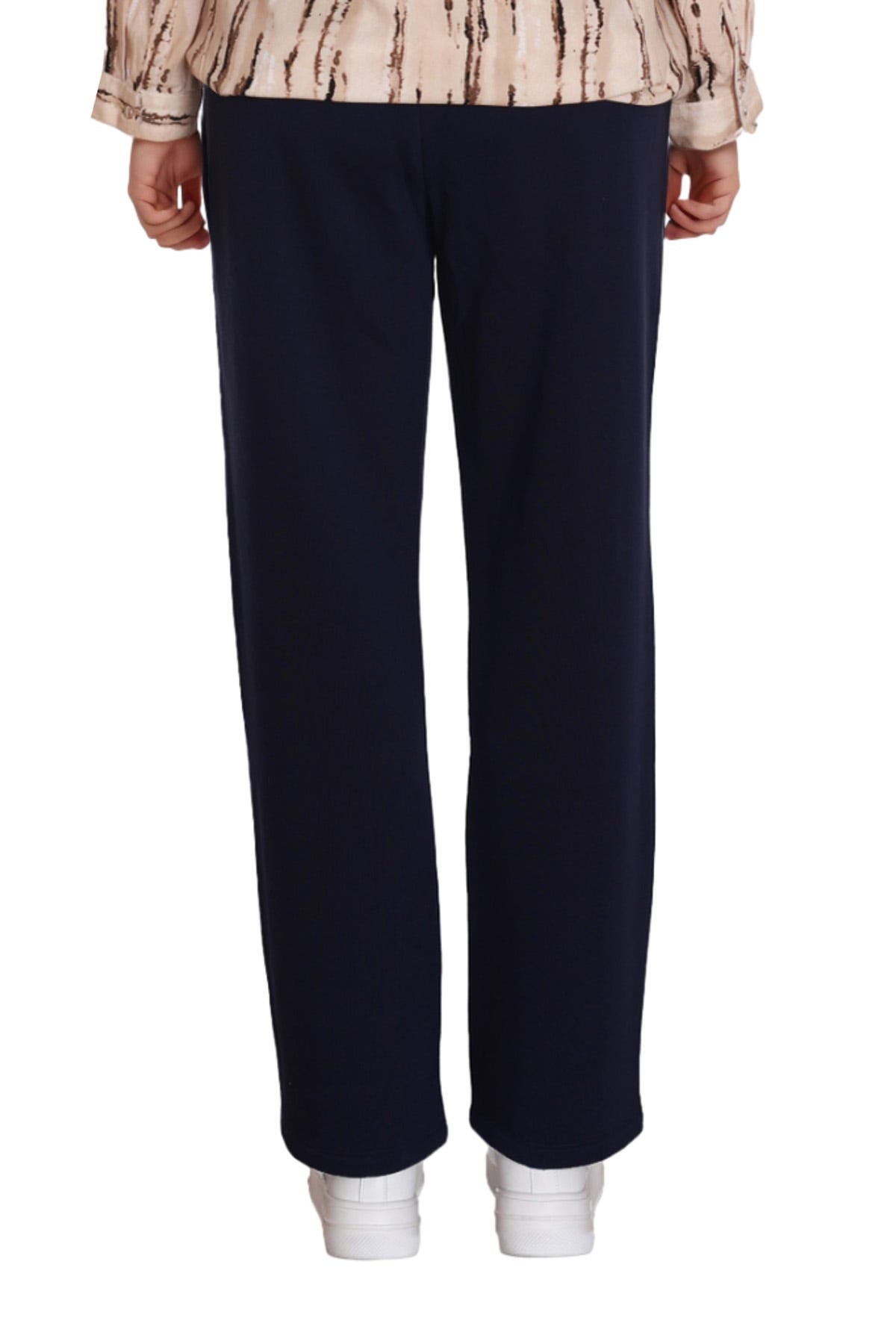 Pantalón Buzo Mujer Con Cordón Y Bolsillo Azul