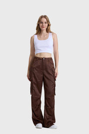 Pantalón Mujer Cargo Café