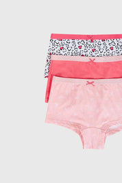Calzón Niña Tripack Print Rosado