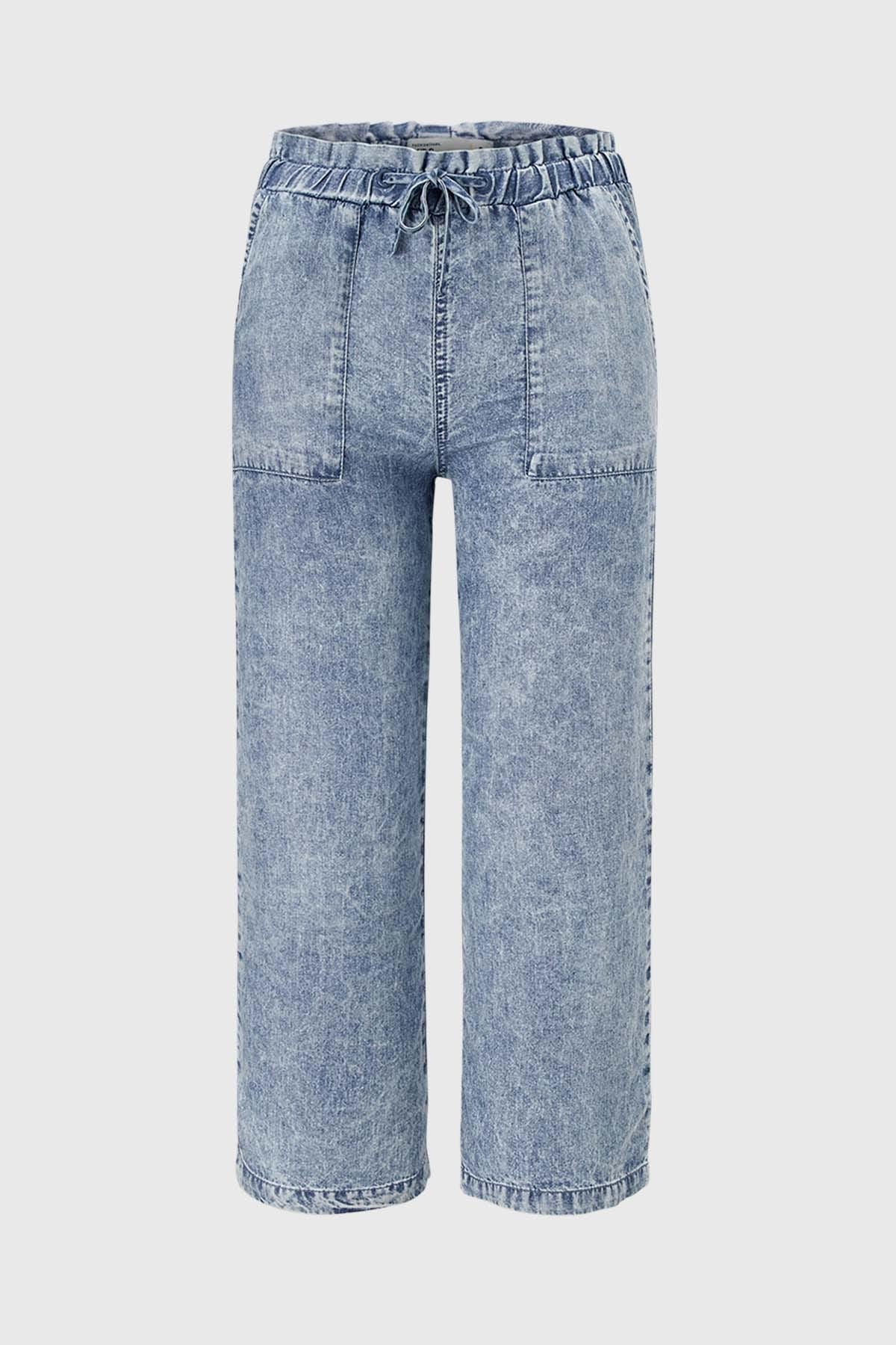 JEANS NIÑA WIDE LEG AZUL