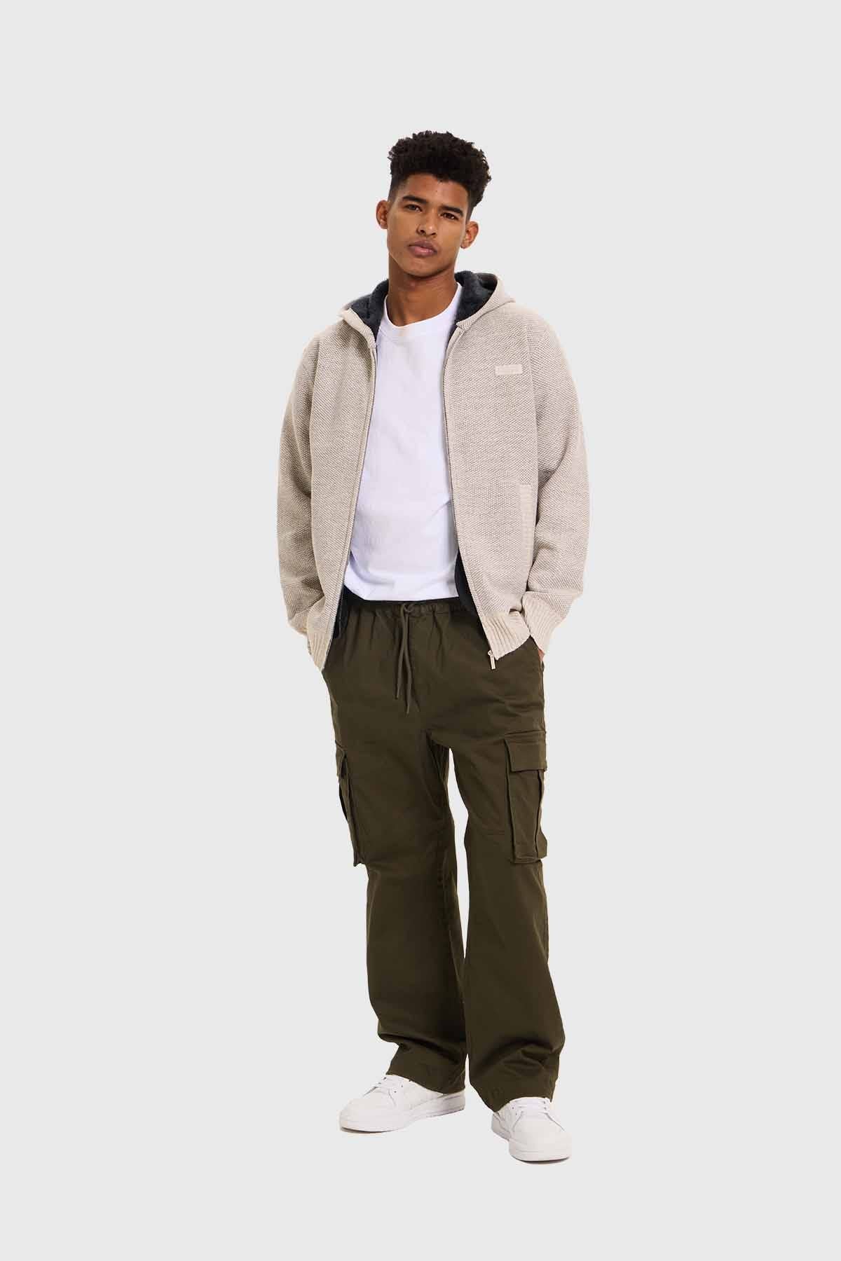 Sweater Hombre Hoodie Beige