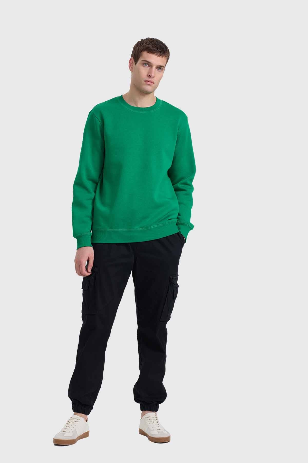 Polerón Hombre Básico Verde