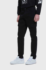 Jeans Hombre Slim Cargo Negro