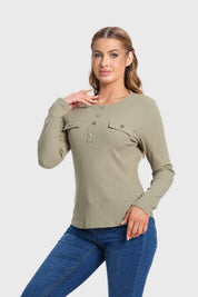 Polera Mujer Rib Aplicación Verde