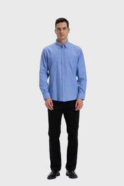 Camisa Hombre Oxford Azul