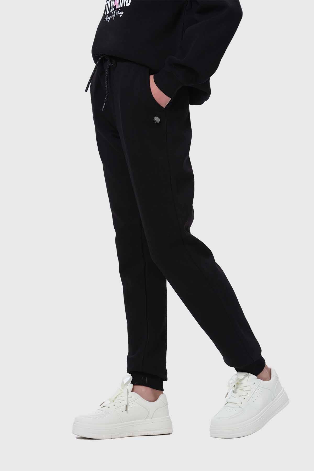 Pantalón Buzo Niña Jogger Negro