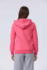 Polerón Mujer Básico Hoodie Guinda Melange