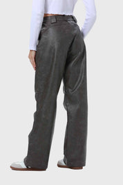 Pantalón Mujer Desgatado Negro