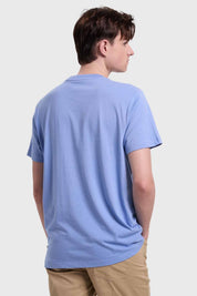 Polera Hombre Print Strass Celeste