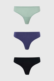 Calzón Mujer Colaless Tripack Algodón Menta