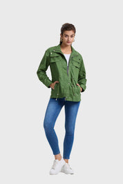 Chaqueta Mujer Aplicación Cintura Verde