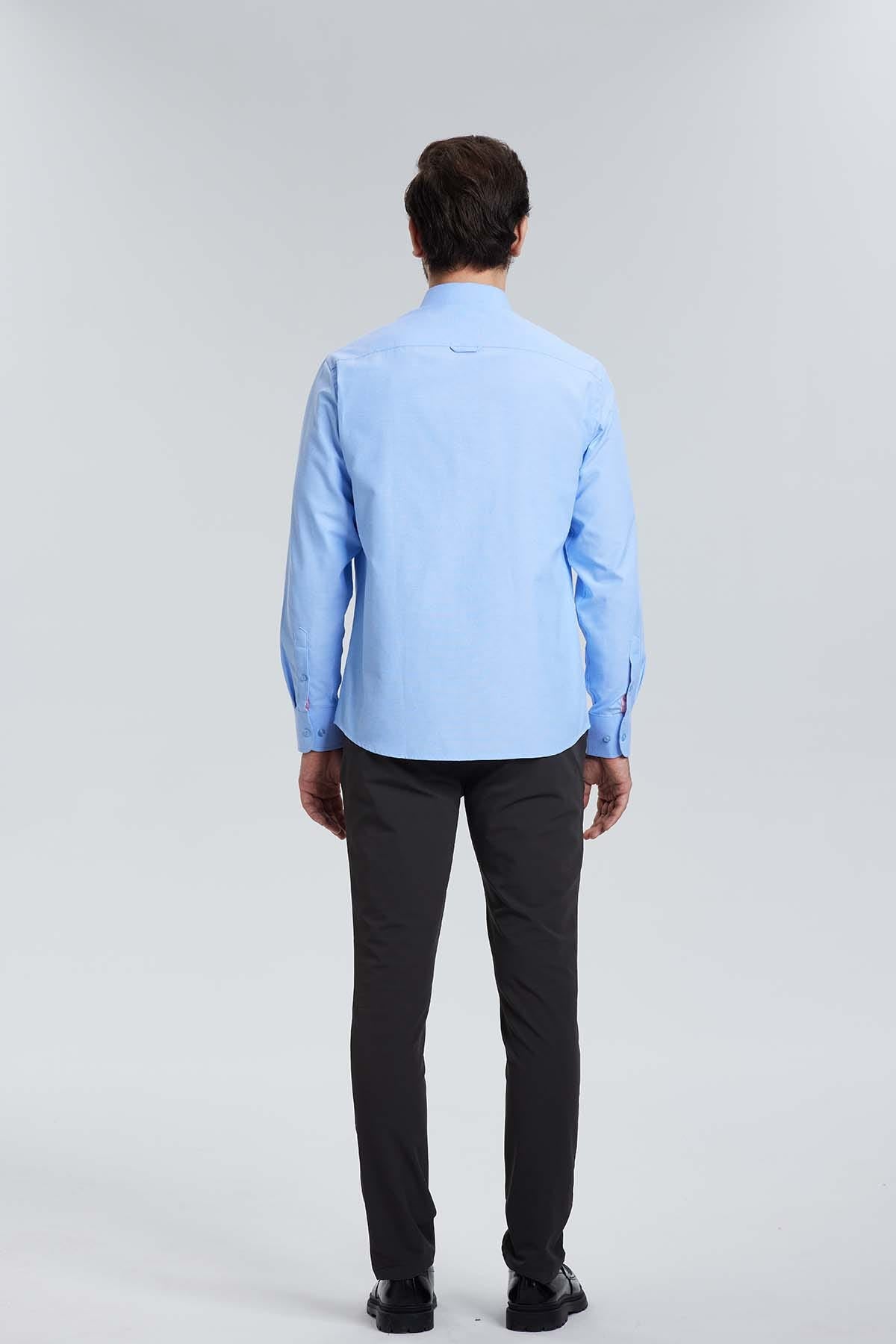 Camisa Oxford Celeste