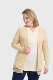 Polera Mujer Encaje Beige