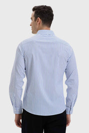 Camisa Hombre Slim Fit Rayas Blanco