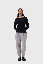 Polera Mujer Rib Negro